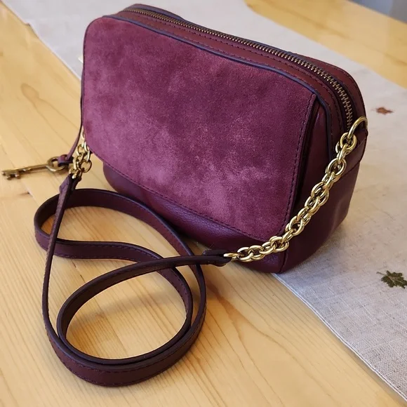 Fossil Aria Cabernet Small Crossbody Shoulder Bag - Picture 3 of 17